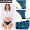 4Pcs Sexy Hollow Lace G-String Girl Underwear Cotton Ladies Thongs Solid Seamless Soft Female Panties Low Waist Lingerie