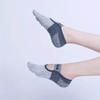 Pustende yogasokker for kvinner Silikon Sklisikker femfinger pilatessokker for kvinner Ryggløs treningsballettdans treningssokk i bomull