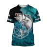 Vintage T Shirt For Mens Fishing 3D Print Outdoor Sports Short Sleeve Top Casual Man T-shirt Tee Streewear Men Cosplay Tops