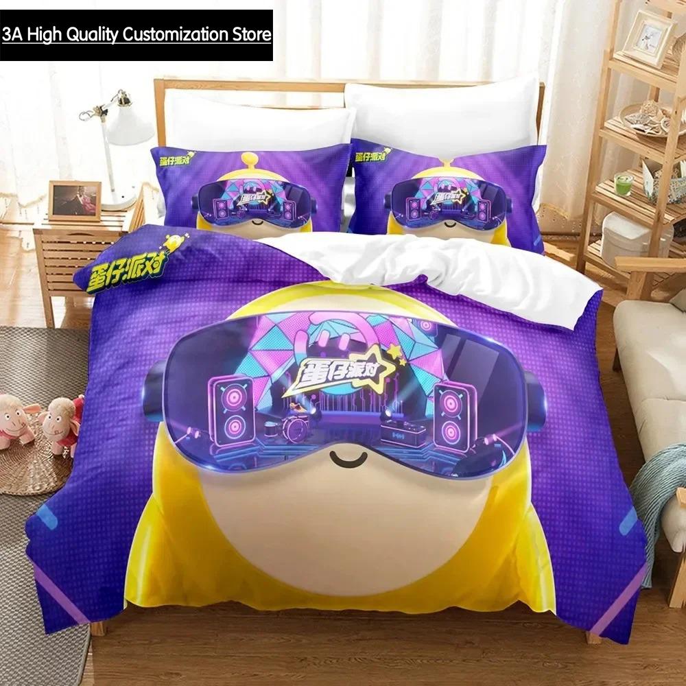 

Comforter Eggy Party Bedding Set S Single Twin Full Queen King Boys 3D Printed Game Eggy S Comforter (quilt)-EU Single(135*200cm)3pcs