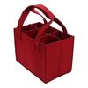 2Pieces 6 Bottle Wine Bag Nonwoven Felt Fabric with Dividers and Handle Wine Bottle Carriers Handbag for Camping Picnics
