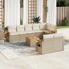 VidaXL Garden Lounge Set with Cushions 9 Pcs, Patio Sofas, Patio Furniture Set, Outdoor Furniture, Beige 3226996