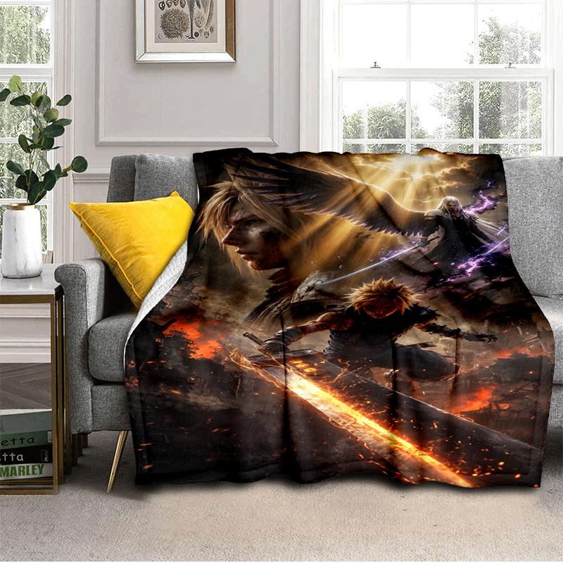 Cloud's Fantasy Journey Game Blanket Lightweight Ideal Bedding Blanket Perfect for Travel, Camping, Living Rooms, Offices, Sofas, Fan Christmas gift