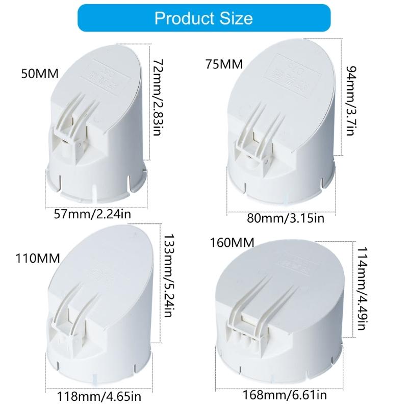 High Efficiency Drain Valves PVC Drainage Pipe Floor Drains Rain Pipe Cap Strainer Plug Outdoor Balcony Accessory