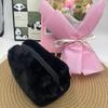 Macaron Color Plush Cosmetic Bag, Sweet & Spacious Storage Solution