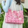 Fruit cherry printed large-capacity multi-pocket handbag tote bag women shoulder bag