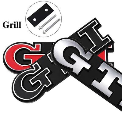 3d metal gti letter logo autocolante autocolante frontale insignă acoperire grătar pentru polo golf 5 6 7 mk3 mk4 mk5 mk6 mk7