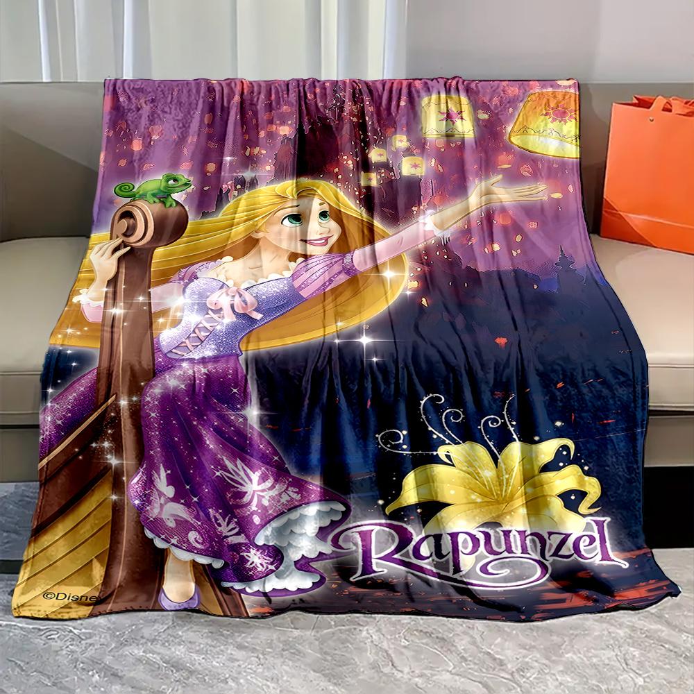 6 Sizes Beautiful Princess R-Rapunzel Print Blanket Bedroom Living Room Sofa Study Children's Room Decor Blanket Holiday Gifts