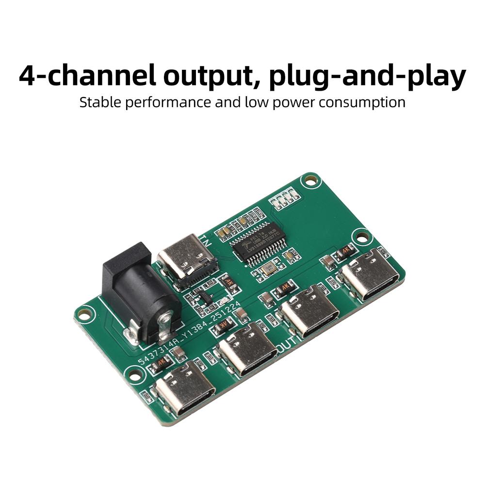 USB HUB Module DC 5V 1 to 4 Port Expander Board Multi-Interface Data Sync Power Adapter for Electronic DIY Type-C Input