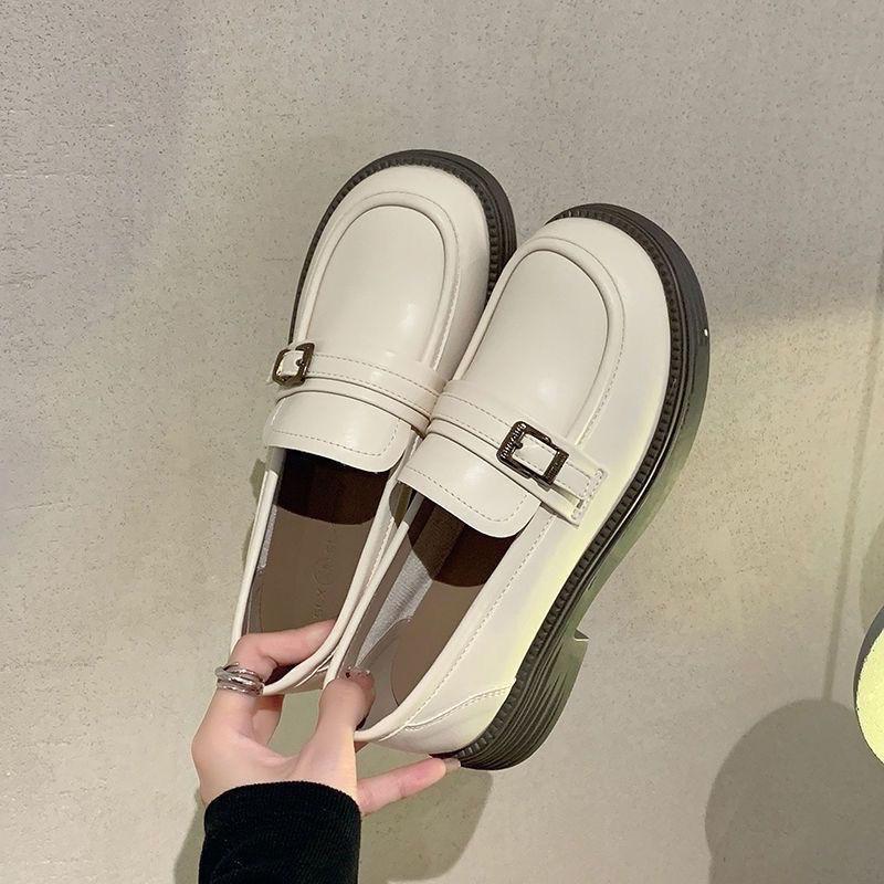 Women'S Soft Sole Loafers Spring And Autumn British Style Black Flat Slip On Work Shoes Versatile Comfortable Fashion Footwear