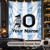 TapestryLionel Messi Custom Name Text Personalized Wall Hanging Tapestry Home Wall Decor
