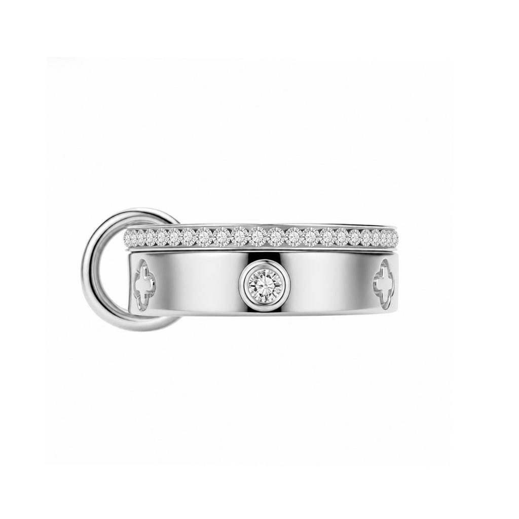 European-American Titanium Steel Stackable Finger Ring - Niche Design