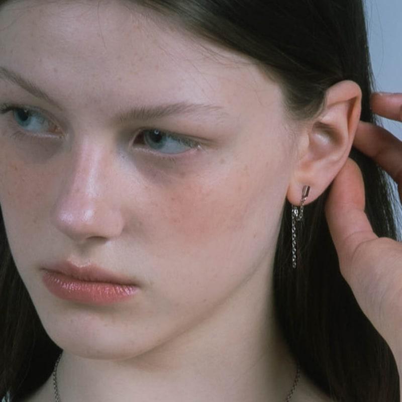 pearlymore daily chain drop earrings_PM25E002SS