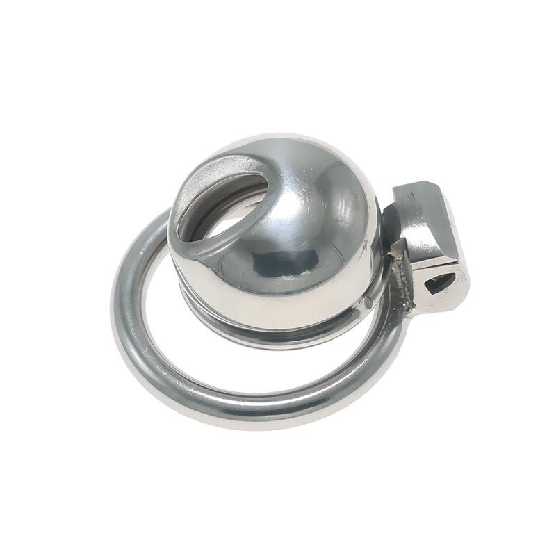 Chaqu Stainless Steel Chastity Lock Cage with Thickened Hood and Stable Ring for Men