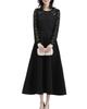 Sueeya Long Lace Party Dress with Long Perfect for Fall and Winter and and Women's Sleeves, Weddings, Receptions, After-Parties. High-Waisted, Formal,