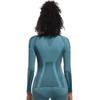 Nessaj High Stretch Seamless Yoga Long Sleeve Women Exercise Running T Shirt Solid Colour Fitness Top
