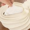 Keramik Taschentuchbox, mit Spiralmuschel-Oberflächendesign, Matt glasiert, Fleckenbeständig, Schlichter Stil, Handtuchspender, für Badezimmer, Wohnzimmer, Schreibtisch