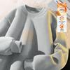 Men's Year of the Horse Red Coral Fleece Hoodie with Velvet Lining - Loose Fit, Pure Cotton, Round Neck