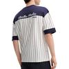 Fila Original American Color Block Breathable Striped Logo Print Fitted Short Sleeve T-Shirt Men Tops Cloud-White F11M439111F-WT
