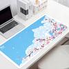 Cherry Blossom Theme MousePad Large Computer Office Game Table Mat Rubber Anti-slip Stitched Keyboard Mat 90x40 XXL Desk Pad
