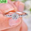 100 %Real  Tone Cubic Zircon Stone Rings Luxurious Female Women Flower Snowflake Finger Ring Boho Promise Love Engagement