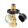 POL Propane Tank Adapter with Gauge Level Indicator Propane Tank Gas Pressure Meter for Cylinder BBQ Gas Grill RV Camper Heater