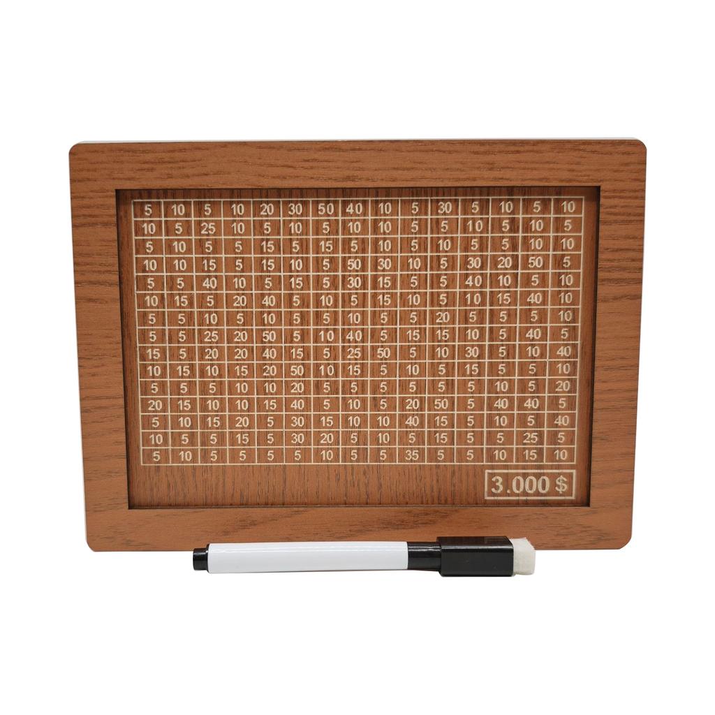 Wood Piggy Bank Save Money Box Decorative Household Organization Box for Home School Office Bedroom Dormitory Decoration