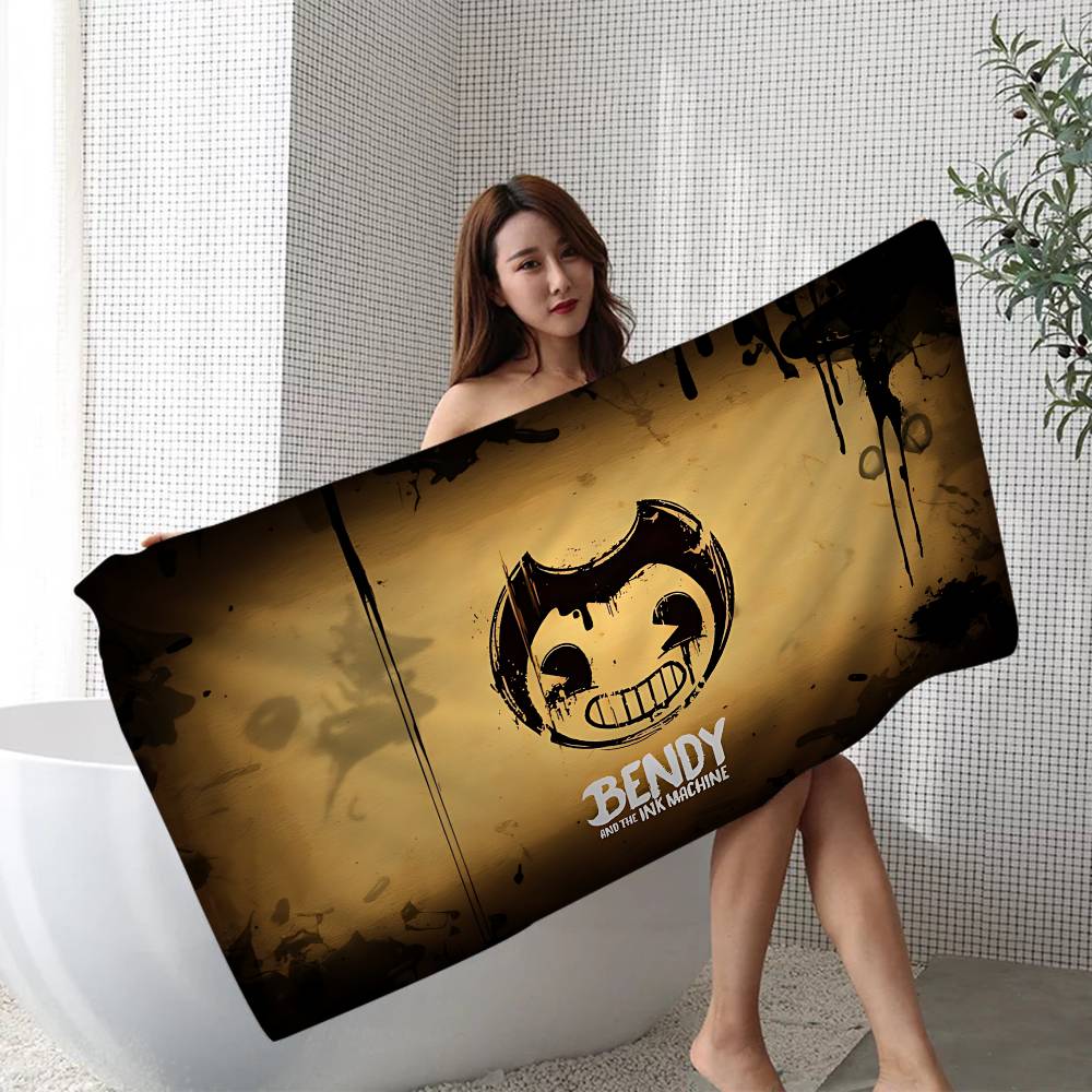 Horror Game B-Bendy And The Ink M-Machine Big Microfiber Beach Towels Quick Dry Towel Sand Beach Towels Pool Towel