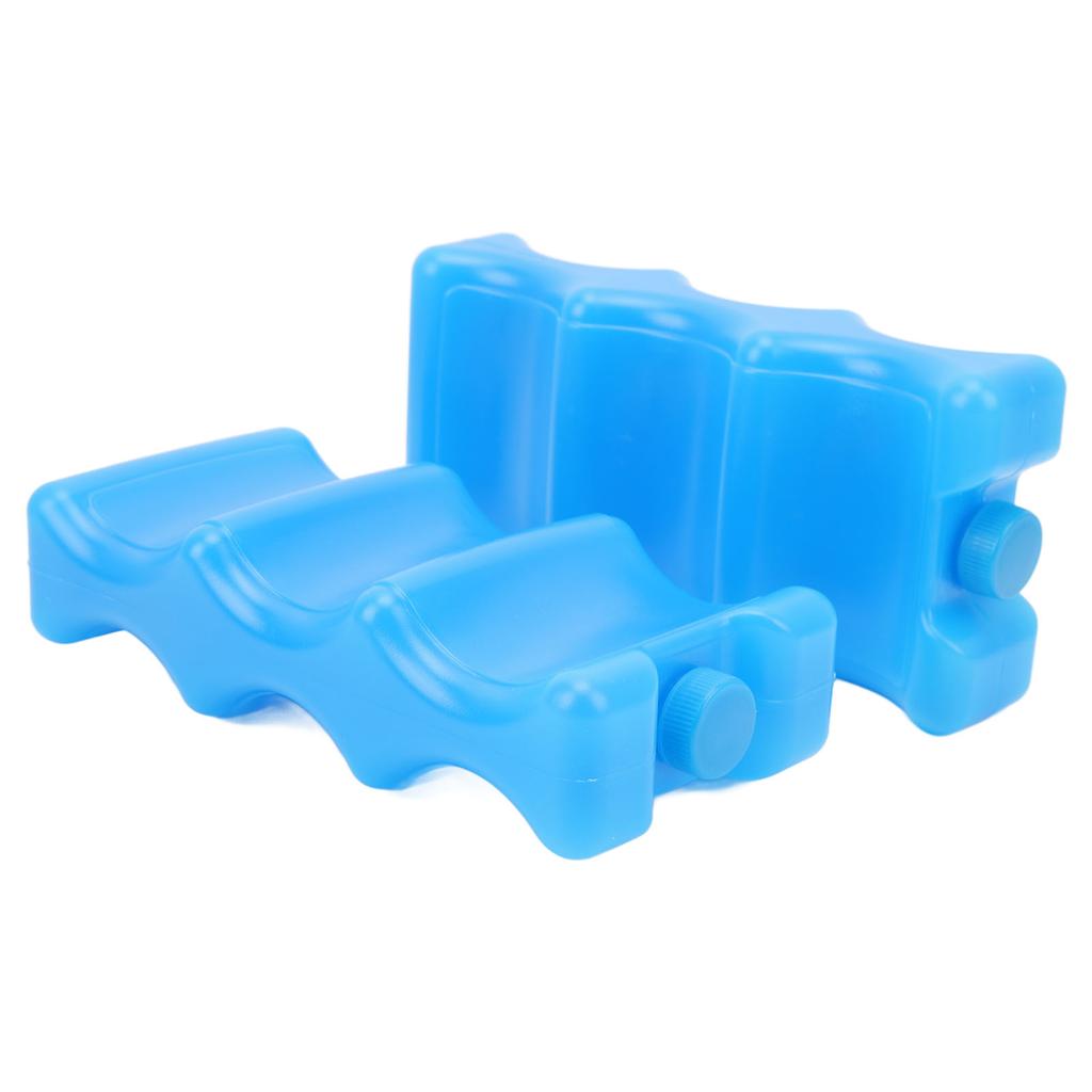 2pcs Breastmilk Ice Pack Contoured Shape Blue Reusable Ice Box for Breastmilk Working Mom