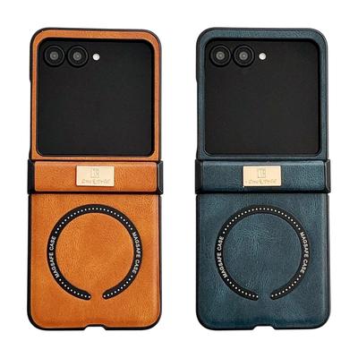 For Motorola Razr 60 Ultra Case Luxury PU Leather Magnetic Wireless Charging Protect Back Cover For Moto Razr 60 50 Ultra Shell