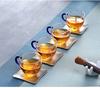 6 PCS / Coffee Cup High Borosilicate High Temperature Resistant Glass Small Cup Thickened Heat Resis