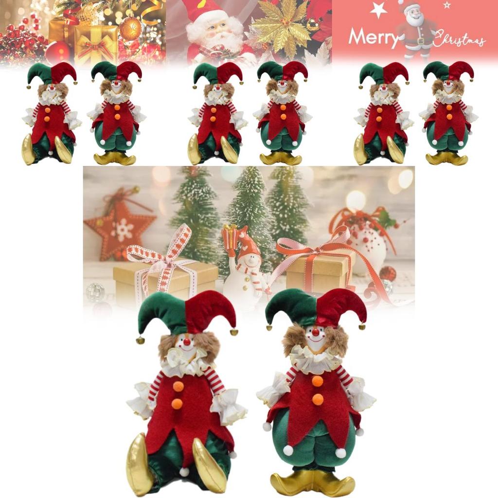 Charming Clown Figurine For Christmas Festivities Beautifully Handmade For Joyful Decor