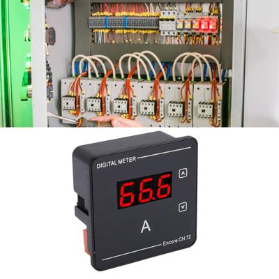 Digital AC Ammeter Digital AC Ammeter 1-120A Measurement Range Backlit Display LED Screen Embedded Installation AC Current Meter