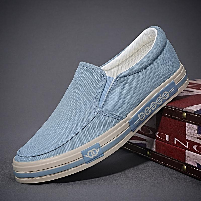 Pánské nové prodyšné módní ležérní boty na jarní a podzimní sezónu, všestranné nízké tenisky s trendy měkkou podrážkou, sportovní plátěné boty