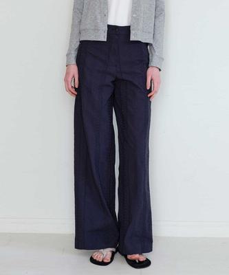 THERYE Lace Pattern Wide Pants(Navy)