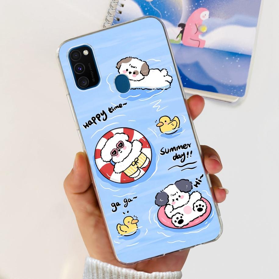 For Samsung M21 Case SM-M215F Silicone Soft Phone Cover For Samsung Galaxy M21 2020 Fundas Cartoon Coque For Samsung M 21 Bumper
