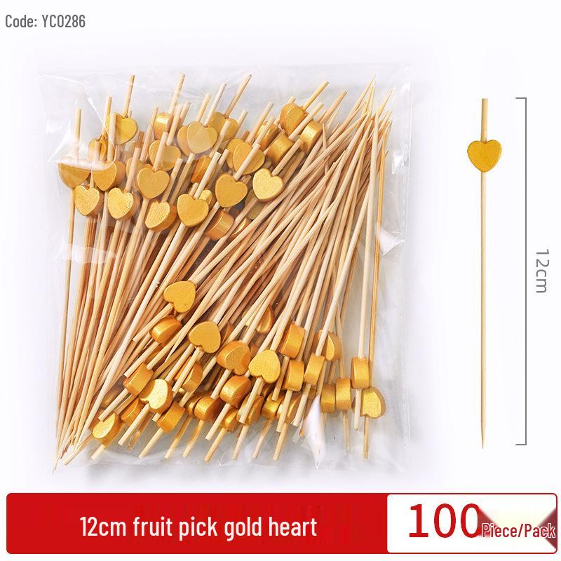 Creative Bamboo Fruit & Flower Picks for Parties, Cocktails, Burgers, & Easter Decorations