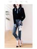 Damen Samt Langarm Denim Patchwork Zweiteiliges Hemd - Herbst 2023 Trend.