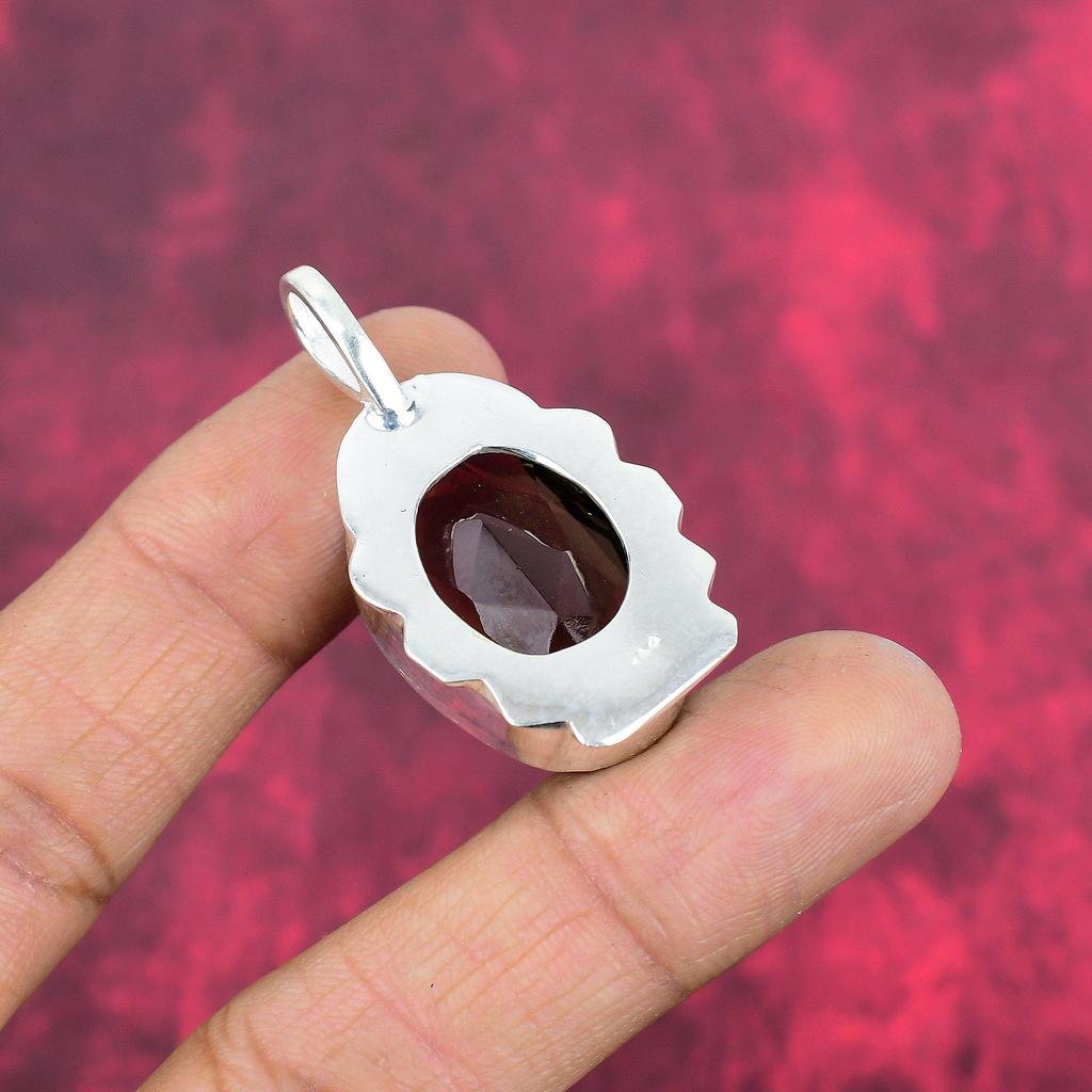 Rökkvarts Smycken, Handgjort Ädelstenshänge, 925 Sterlingsilver Hänge Antika Smycken, För Förlovningspresent