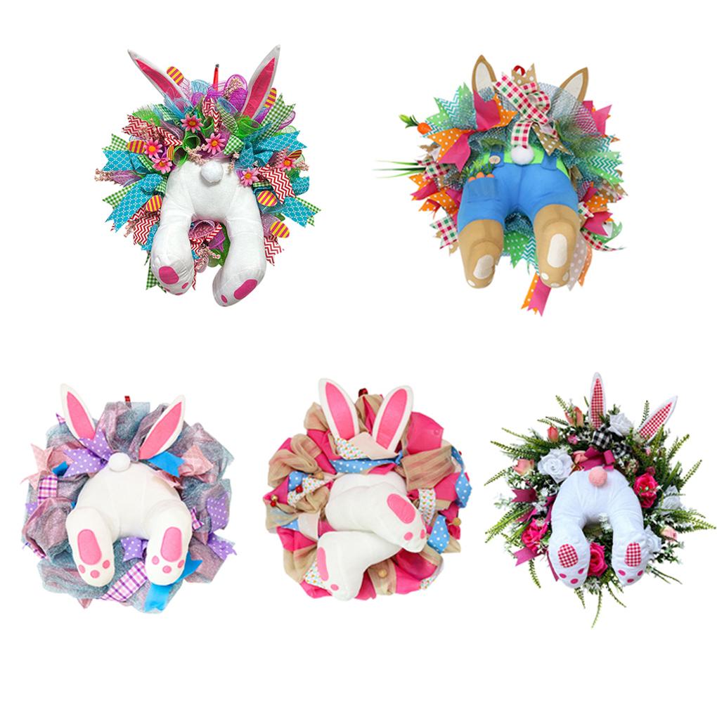Easter Bunny Wreath Cute Spring Decoration For Door Easter Wreaths For Front Door Easter Decorations