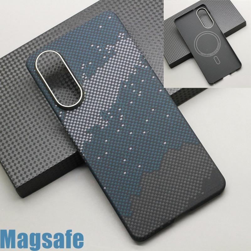 Magnetic Carbon Fiber Phone Case for Samsung Galaxy S25 Edge Magsafe Shockproof protect Cover Aramid Fiber Galaxy S25 Edge Magnetic Case
