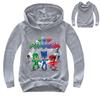 Felpa con Cappuccio a Manica Lunga da Bambino Pj Masks Supereroi Stile Elegante e Comfortevole