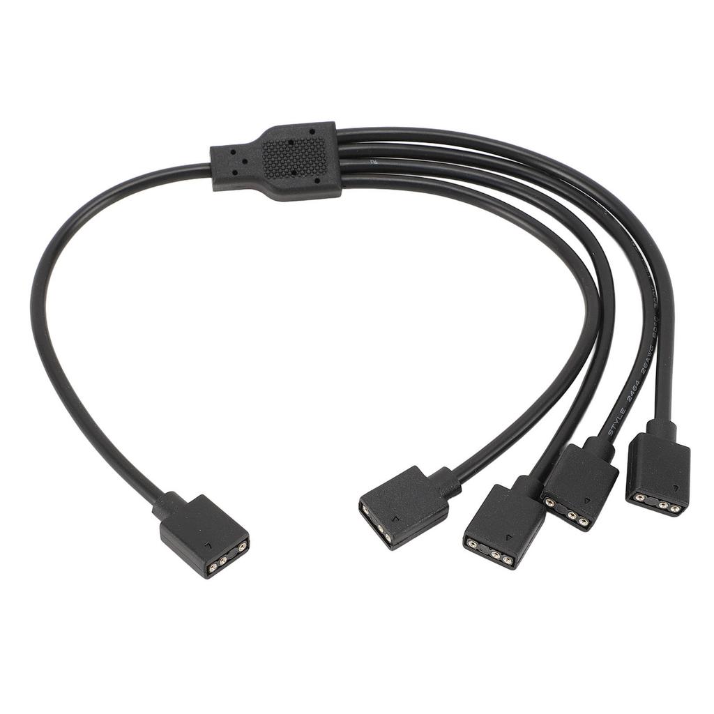 ARGB Splitter Cable 1 To 4 Female To Female 5V 3 Pin RGB Splitter Extension Cable for Computer Chassis CPU Cooler and