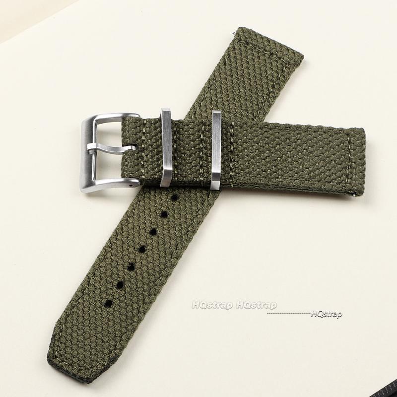 20mm 22mm Baumwoll-Nylon-Uhrenarmband für Casio Herren Militär-Sportband Gewebtes Canvas-Gewebeband für Seiko Schnellverschluss-Armband