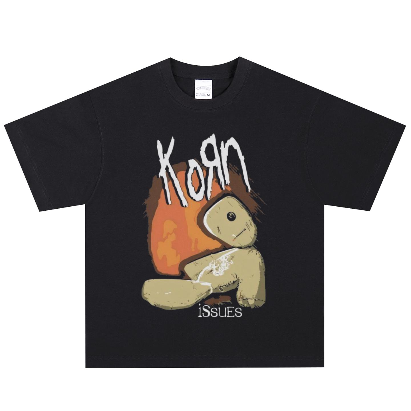 Korn T-Shirt, Soft Fabric Casual Daily Wear M