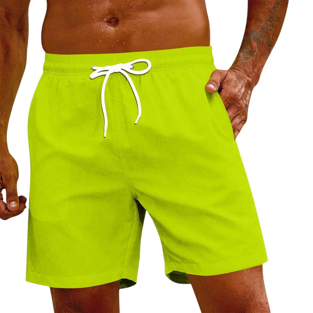 Men's Fashion Elastic Waist Drawstring Shorts Casual Pants