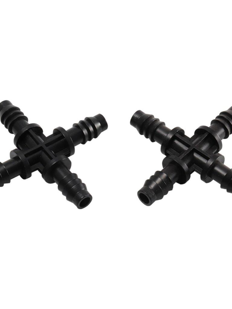 8/11 Tee Cross Connector for Garden Drip Irrigation Systems