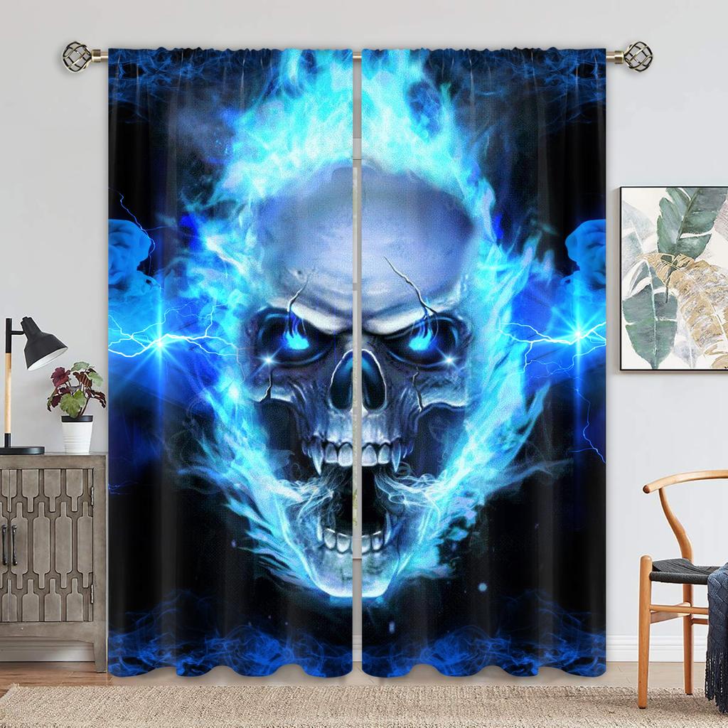 Skull Series Digital Printing Arbitrary High-Density Blackout Curtains
