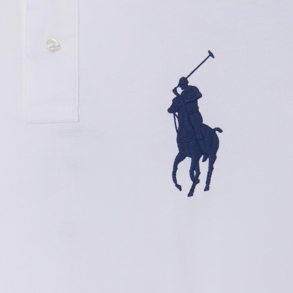 Polo Ralph Lauren Logo Embroidered Short Sleeve Polo Shirt Men tops White 710907394-001