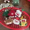 Cute Christmas Plush Doll Keychain Cartoon Santa Claus Snowman Christmas Tree Backpack Pendant Decorative Accessories Gift